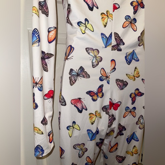 Multicolor Butterfly print onesie jumpsuit - Picture 11 of 11